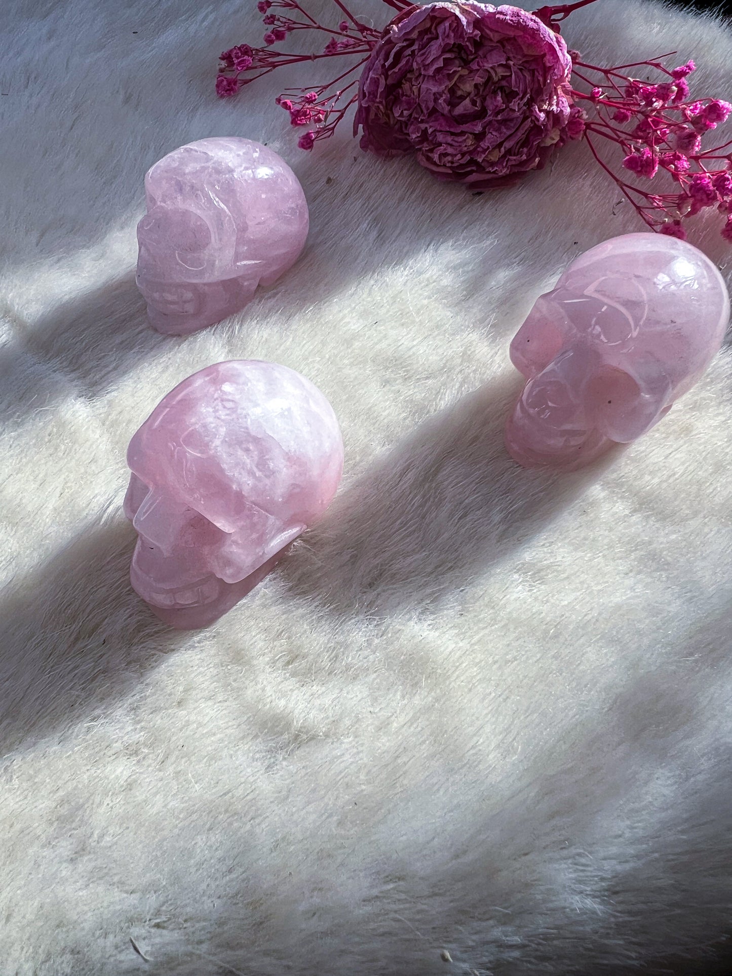 Rose Quartz Skulls