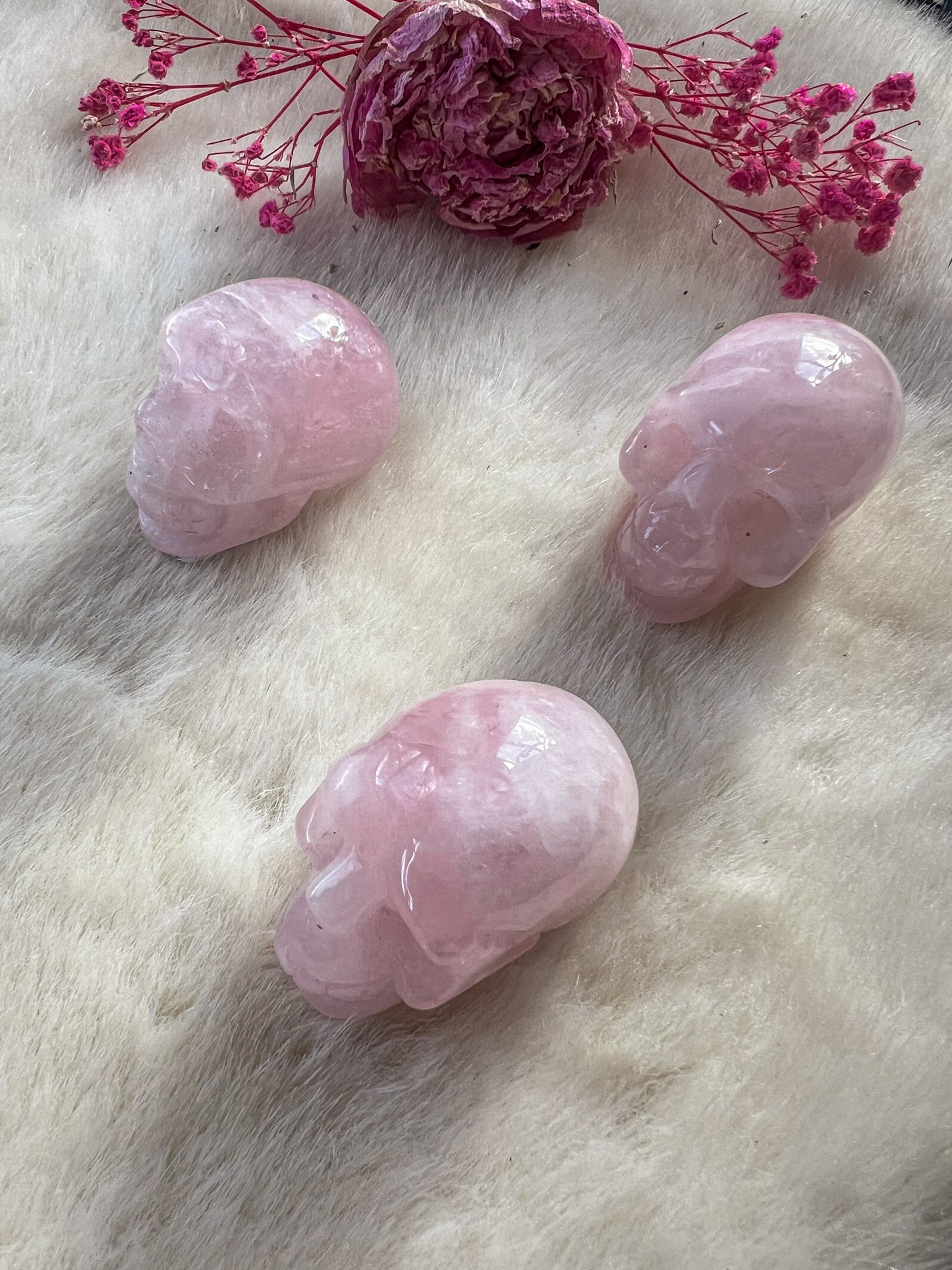 Rose Quartz Skulls