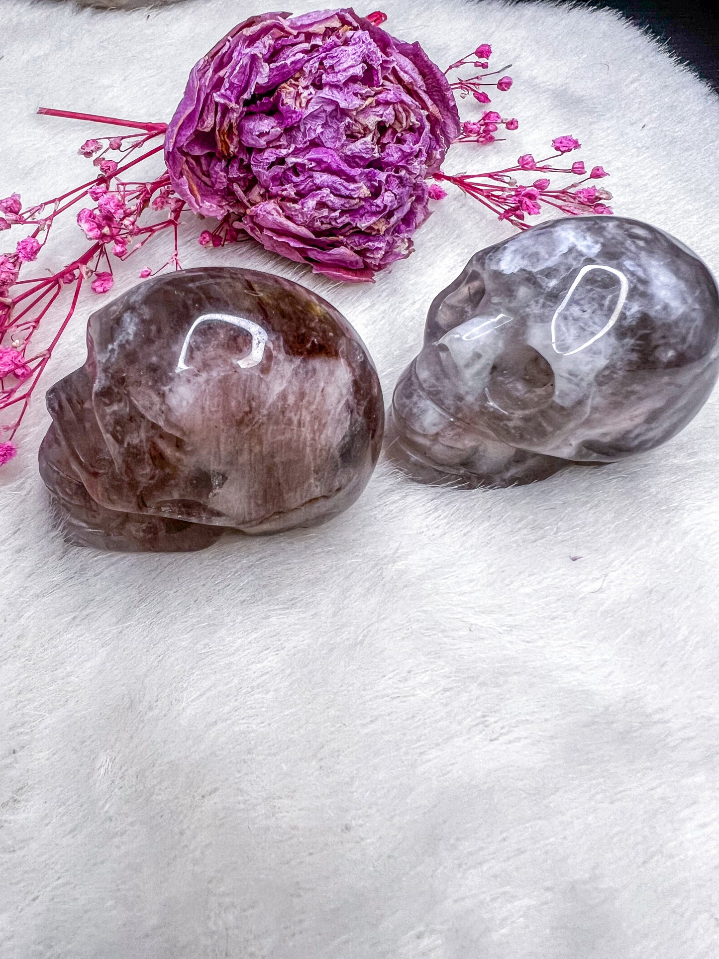 Included Quartz Skulls