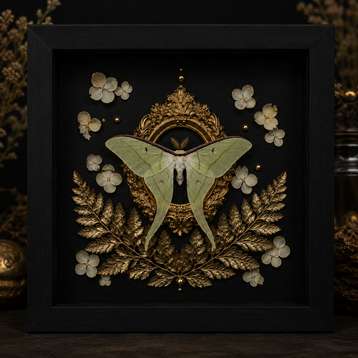 Luna Moth Shadowbox Workshop