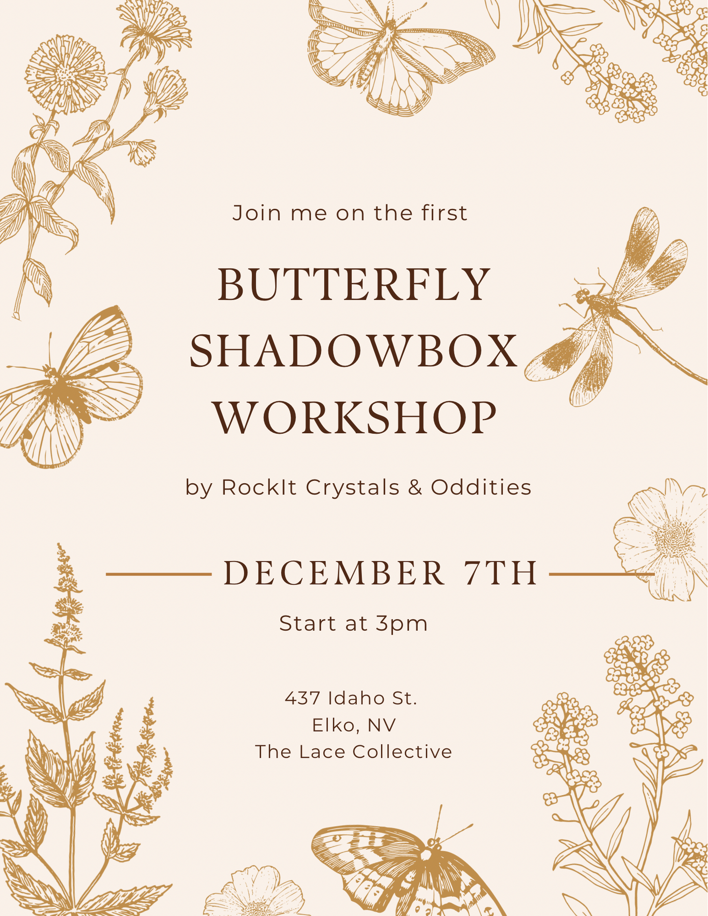Butterfly Shadowbox Workshop