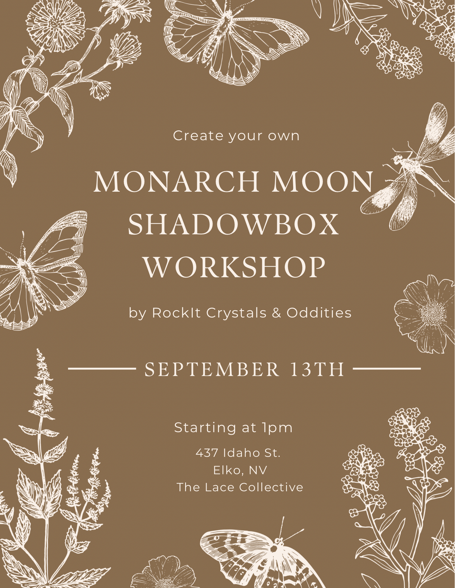 Monarch Moon Shadowbox Workshop