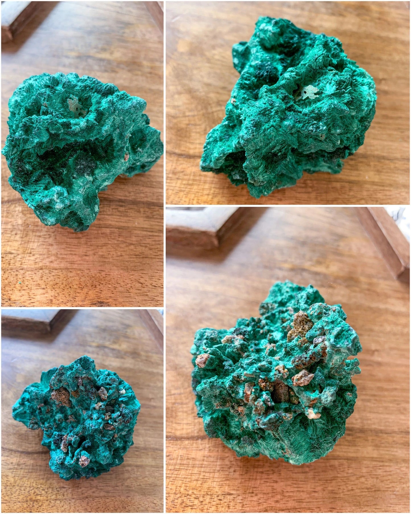 Raw Fibrous Malachite