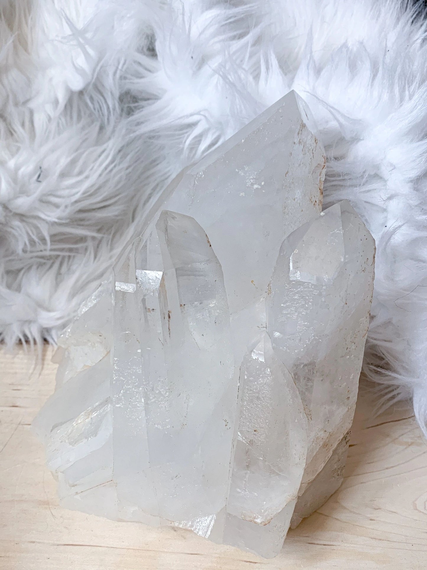 “Glacier Wall” Clear Quartz Cluster