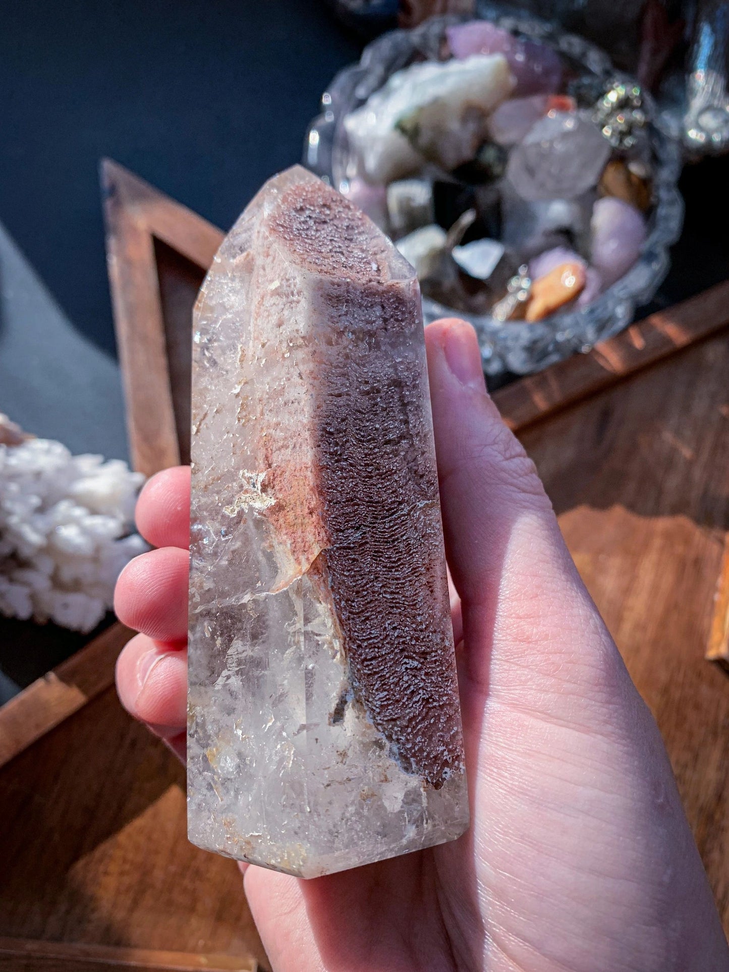 Garden Quartz Lodolite Included Quartz Tower #V