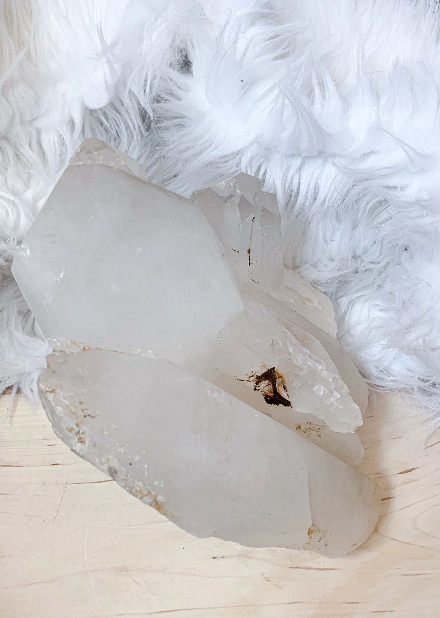 “Glacier Wall” Clear Quartz Cluster