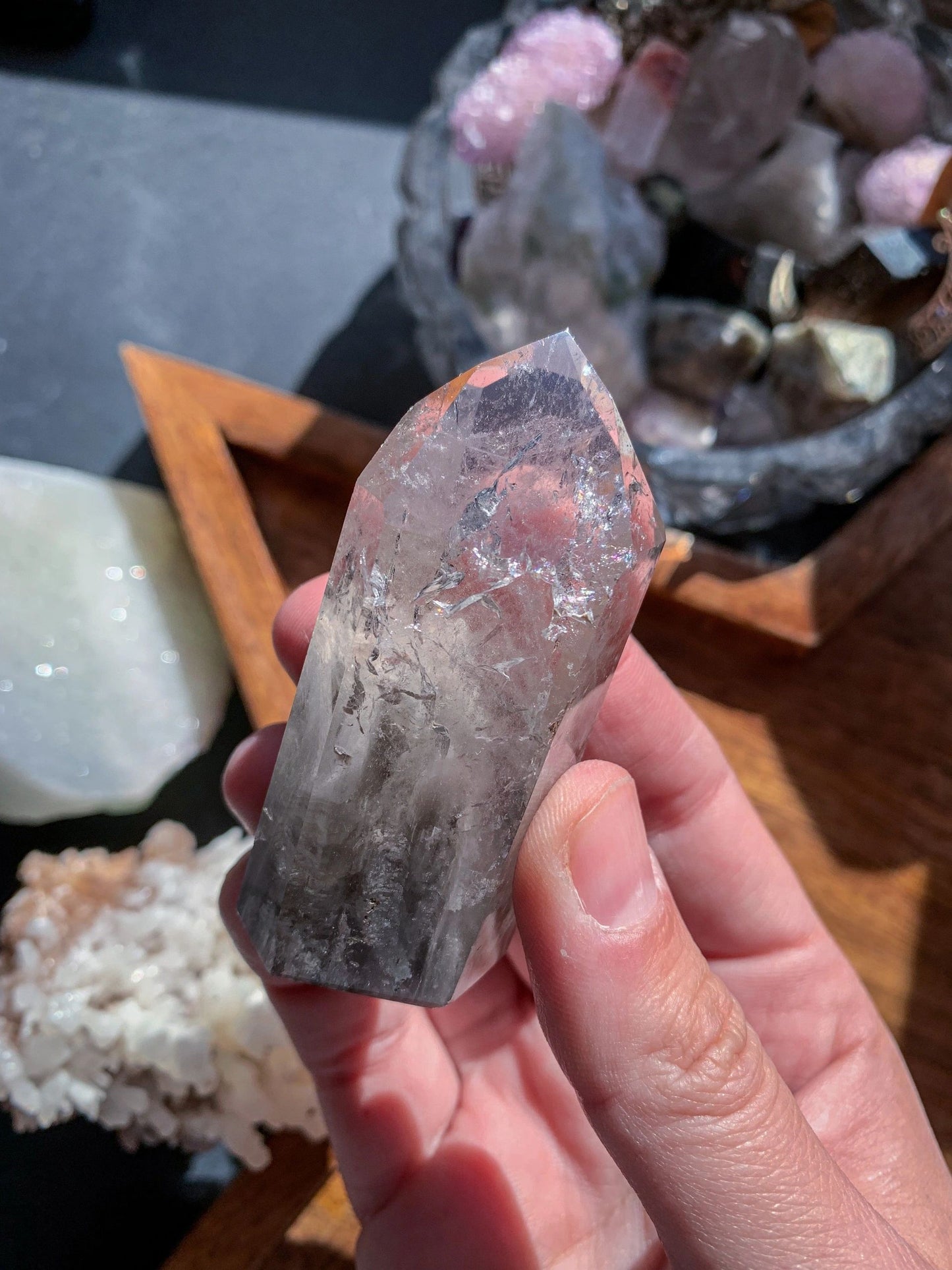 Garden Quartz Lodolite Included Quartz Tower #D