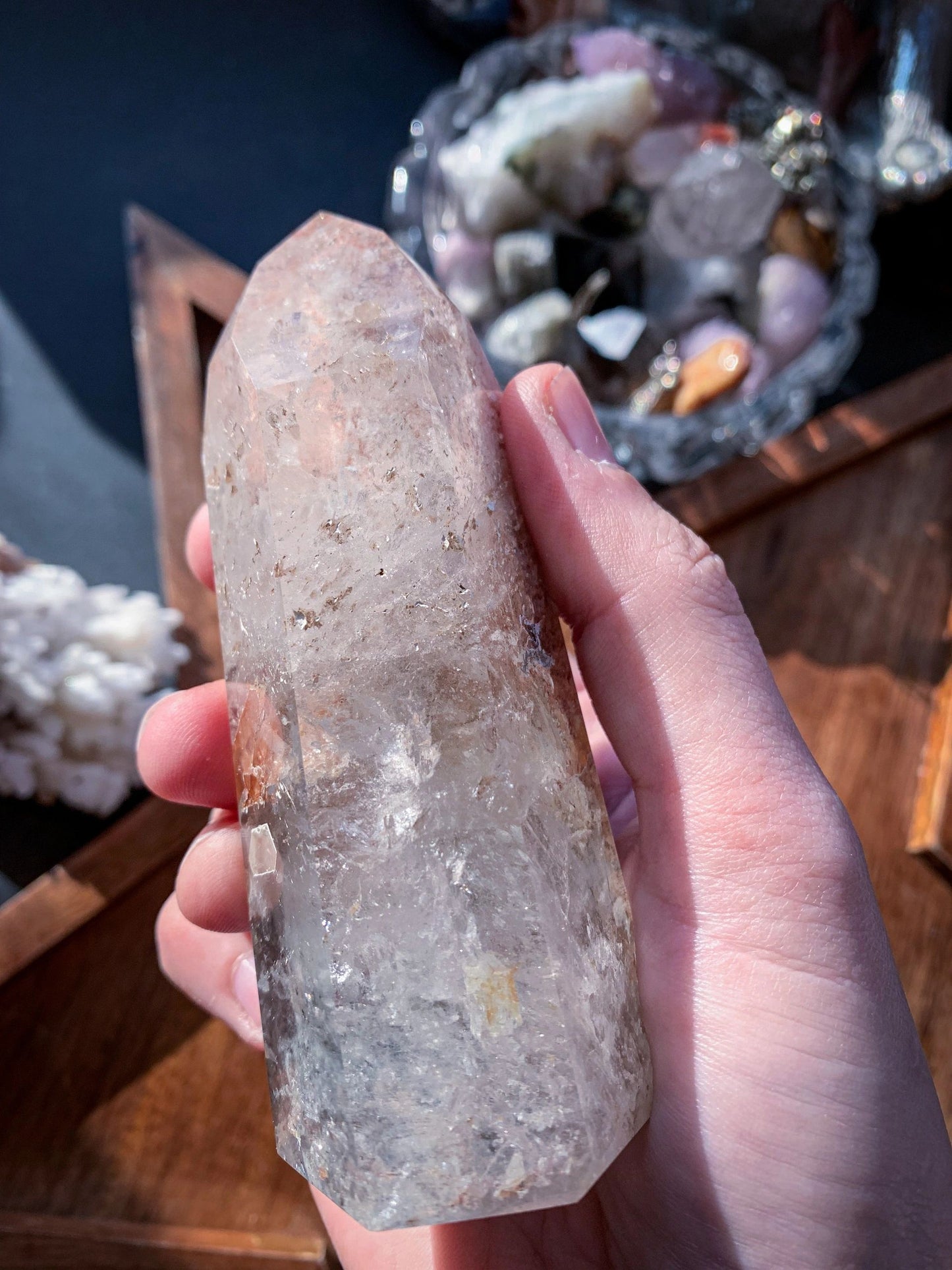 Garden Quartz Lodolite Included Quartz Tower #V