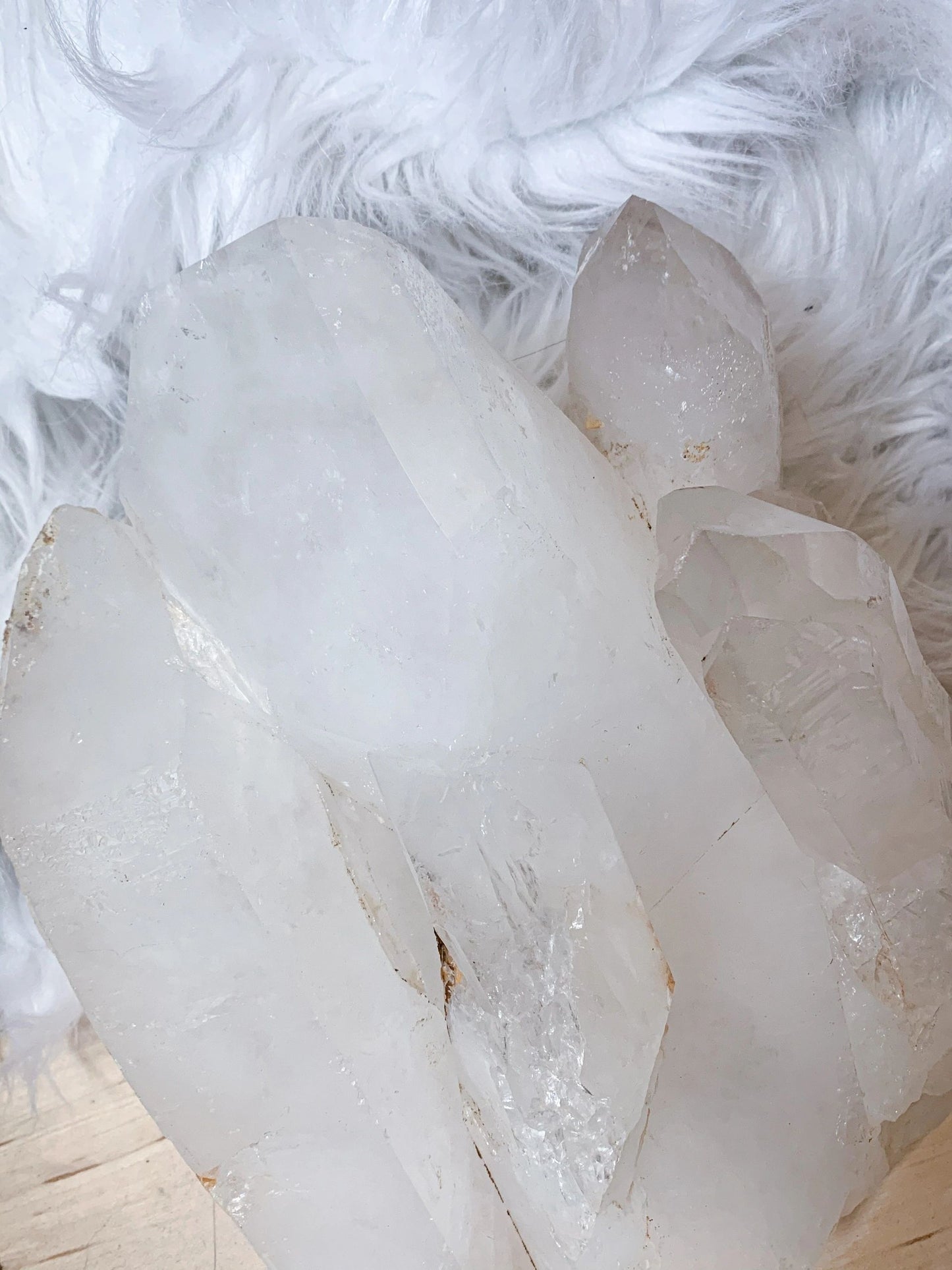 “Glacier Wall” Clear Quartz Cluster