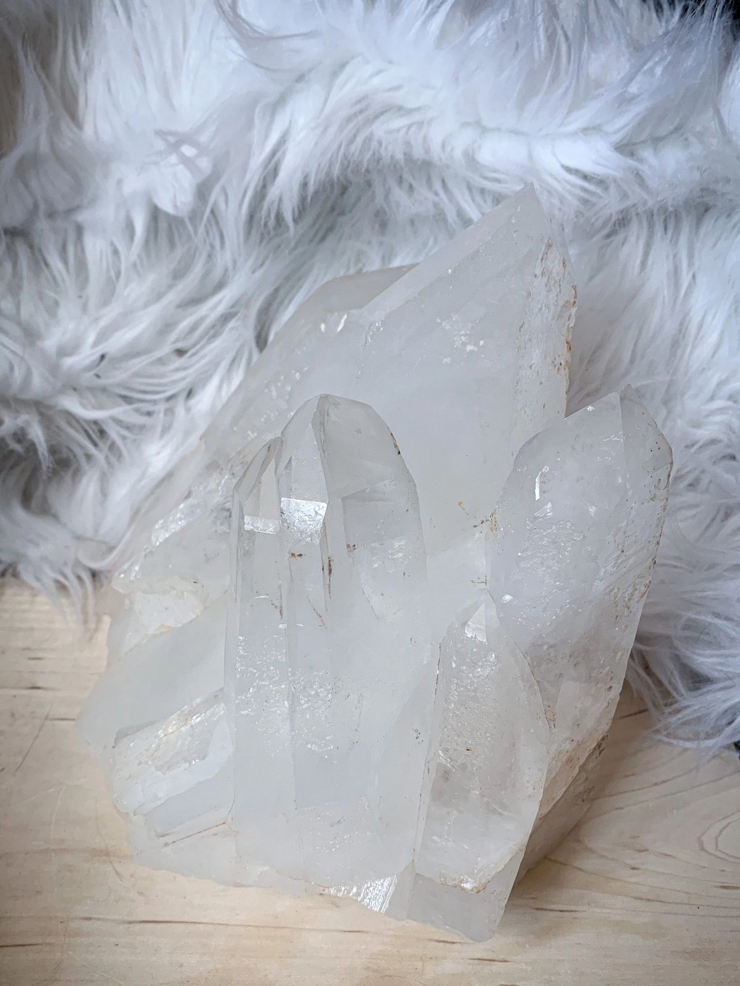 “Glacier Wall” Clear Quartz Cluster