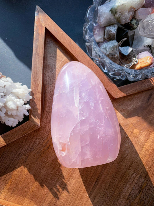 Purple Rose Quartz with Dendrite Freeform #B