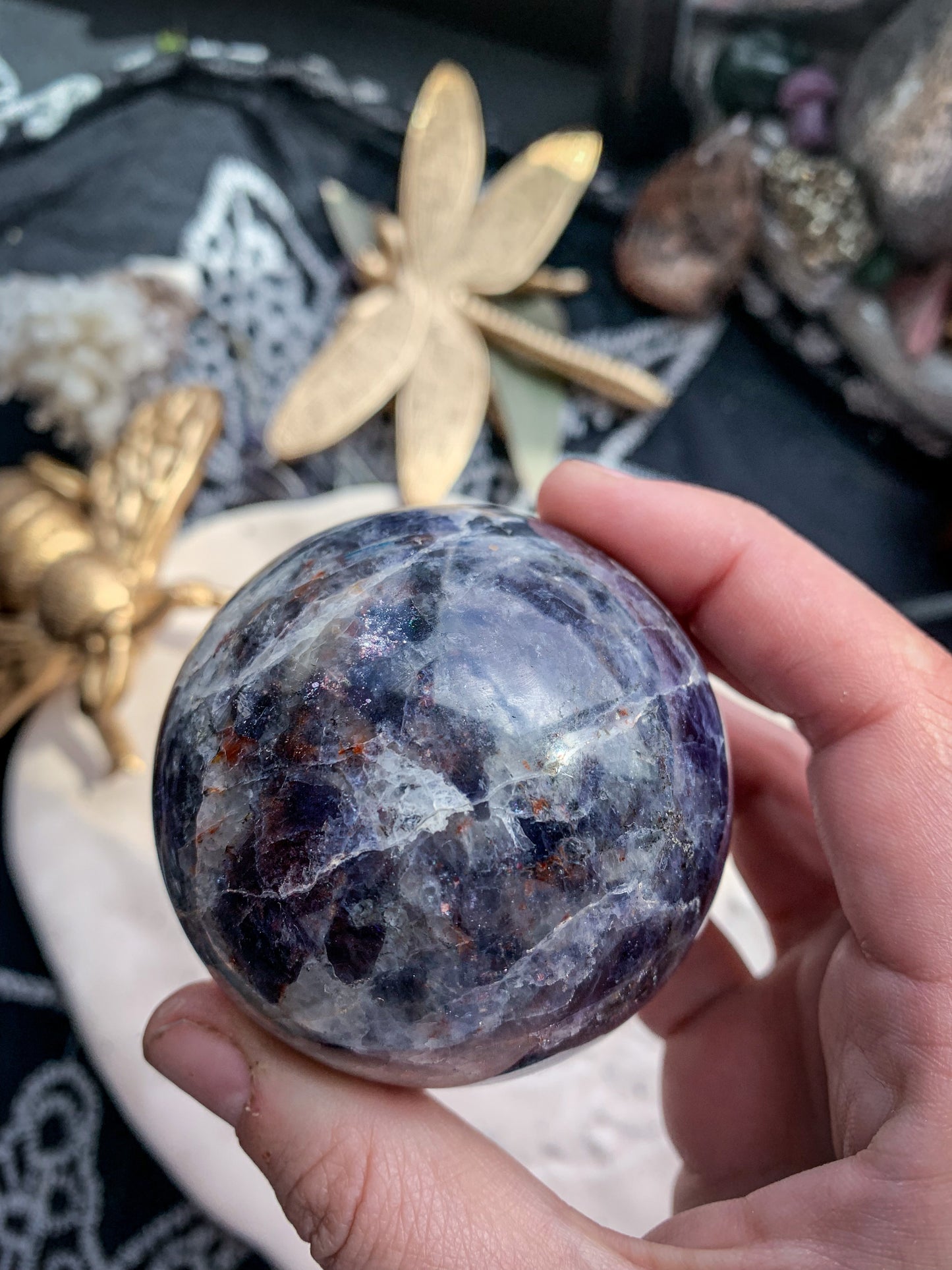 Iolite Sphere #B