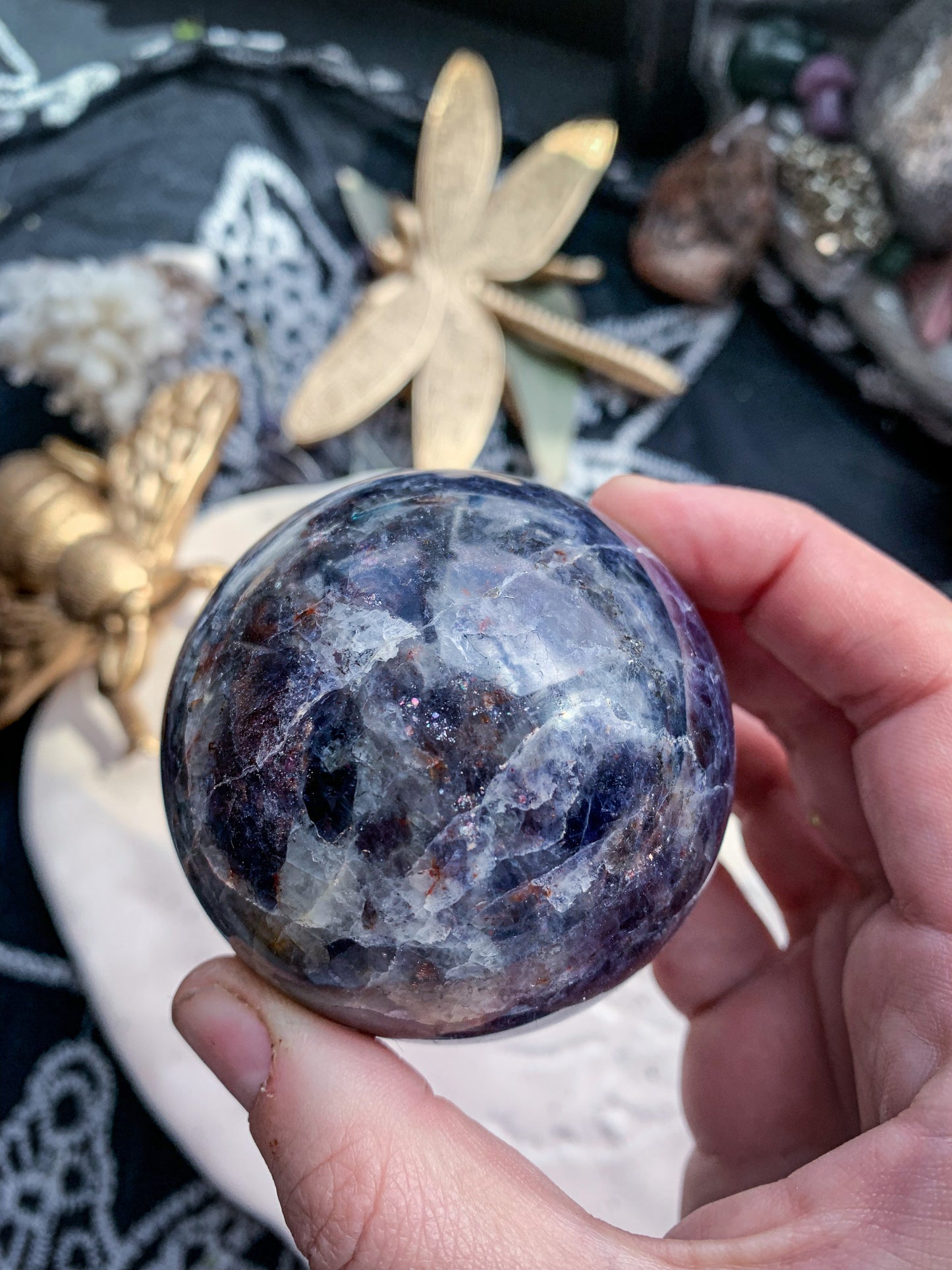 Iolite Sphere #B