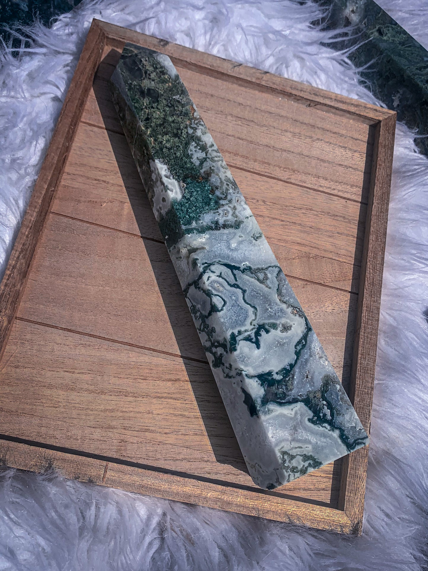 Moss Agate Tower - Large #B