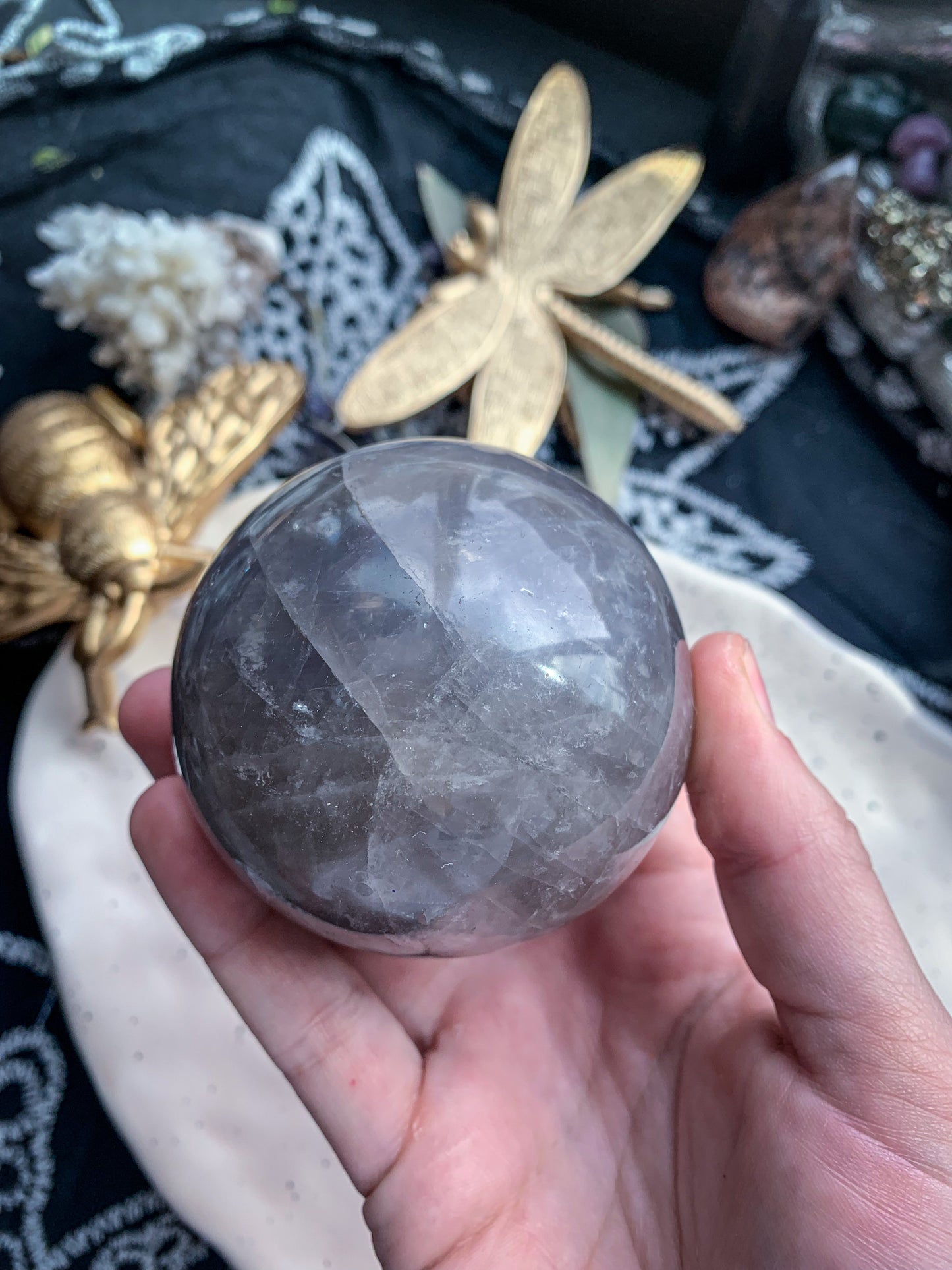 Blue Rose Quartz Sphere #C