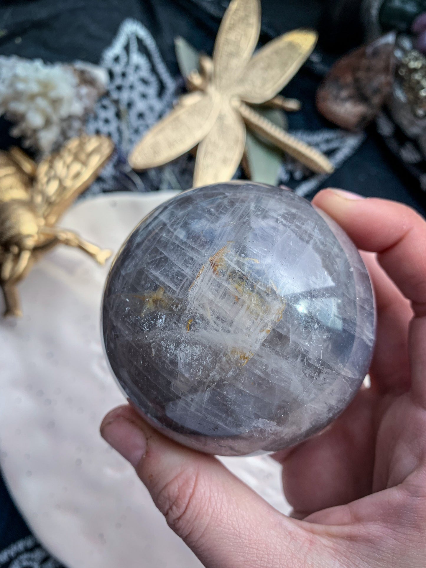 Blue Rose Quartz Sphere #C