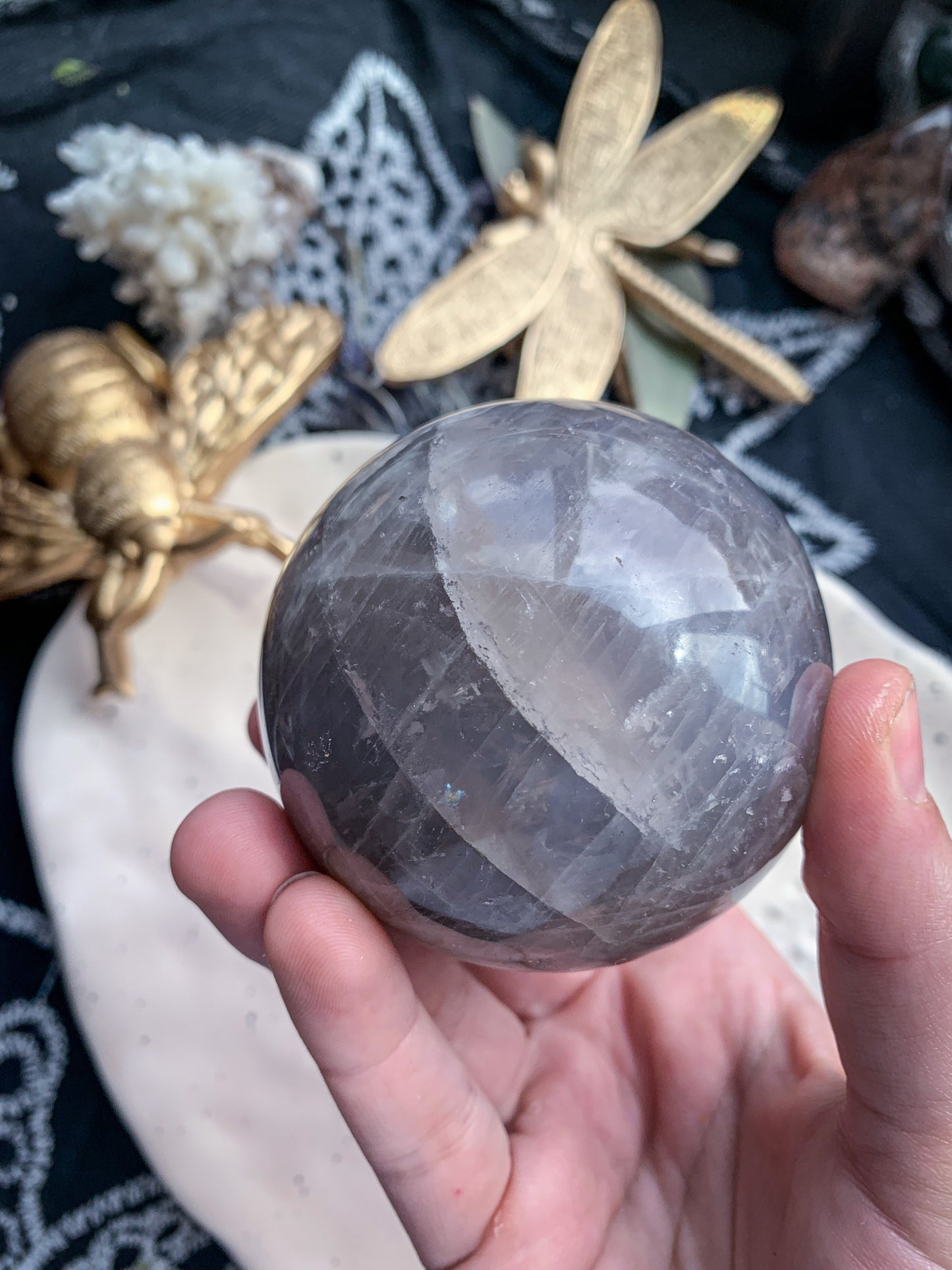 Blue Rose Quartz Sphere #C