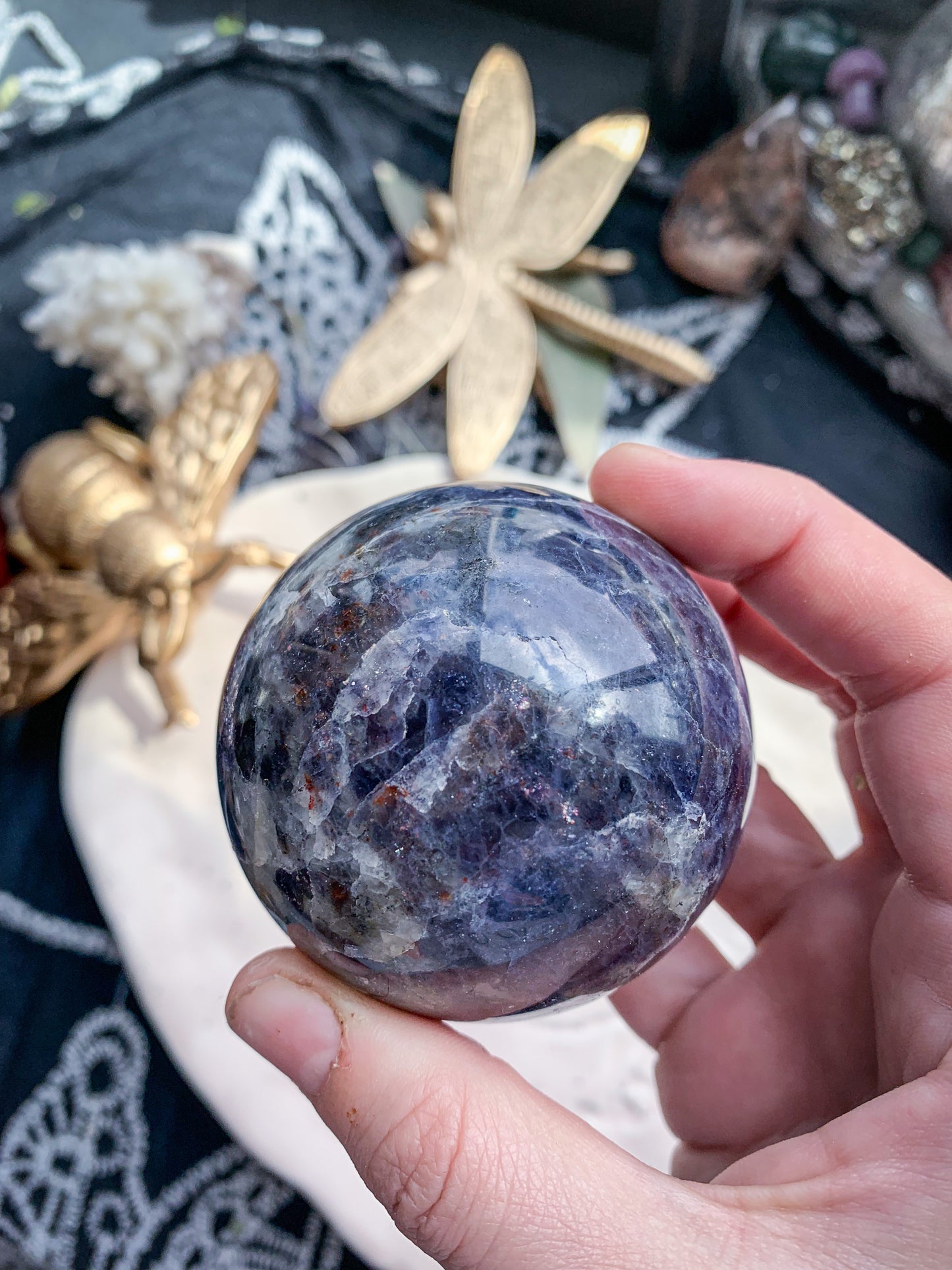 Iolite Sphere #B