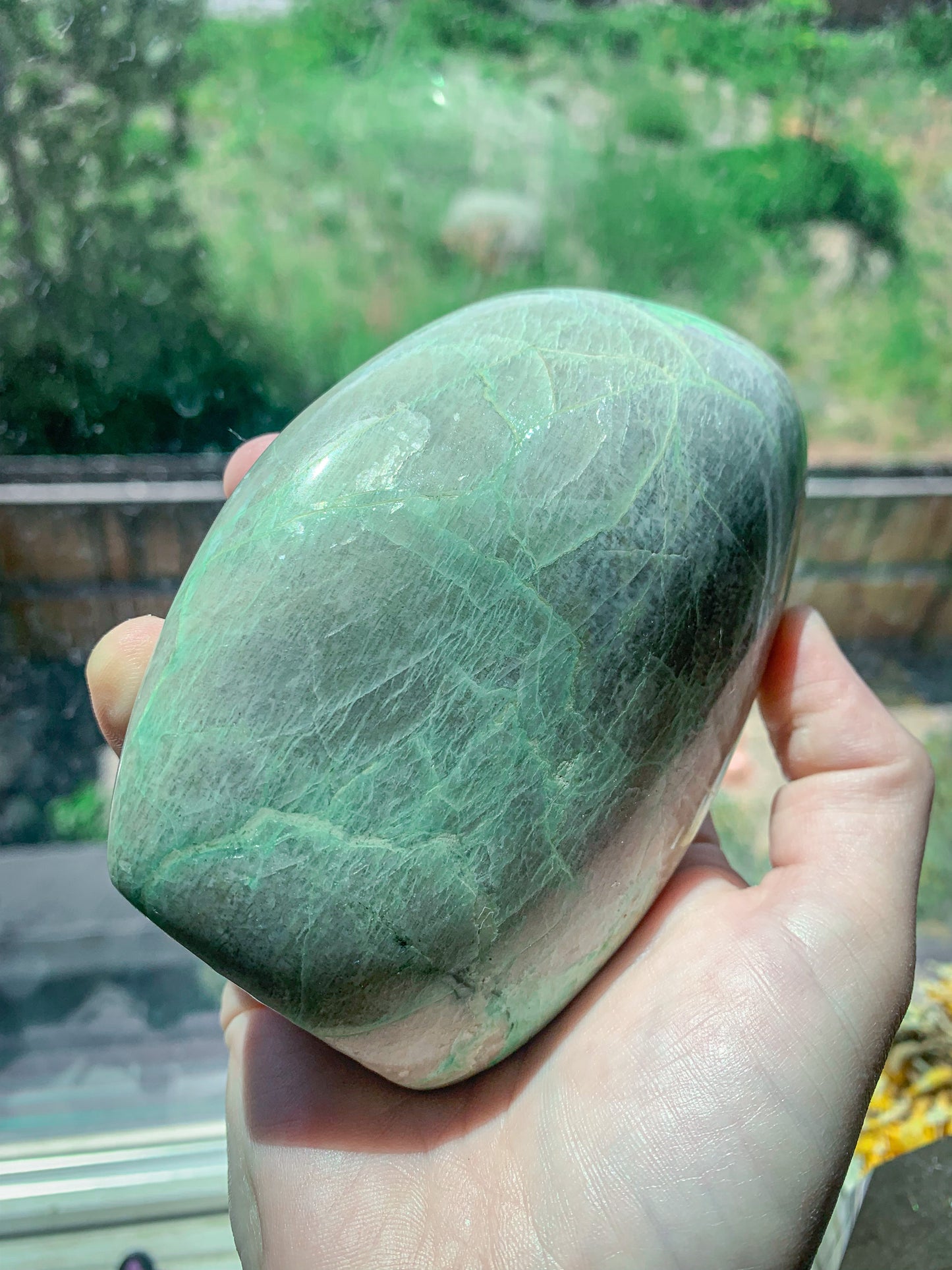 Green Moonstone Garnierite Sphere