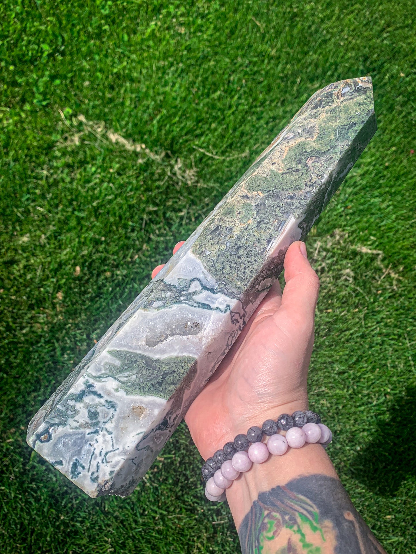 Moss Agate Tower - Large #B