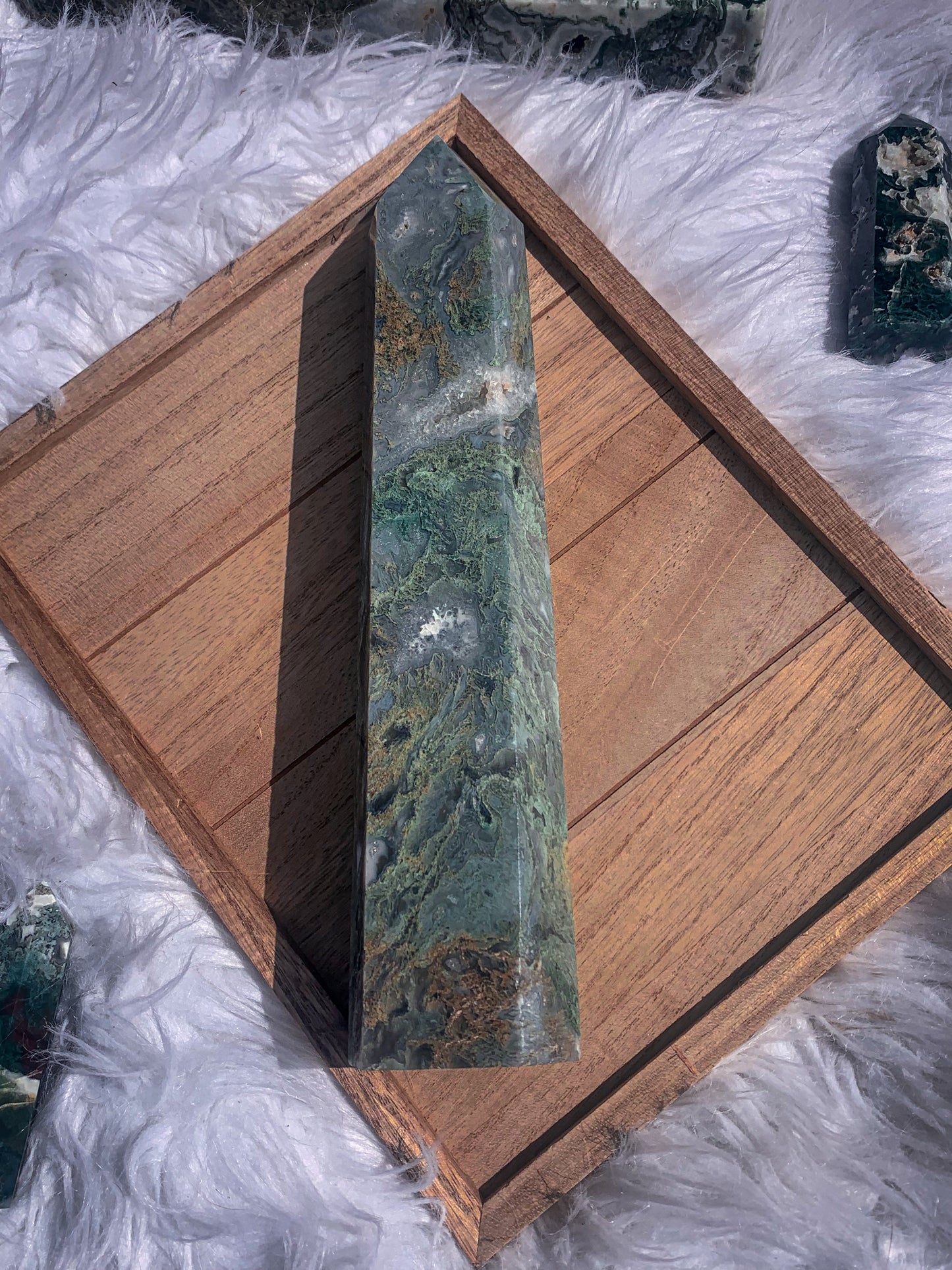 Moss Agate Tower - Large #B