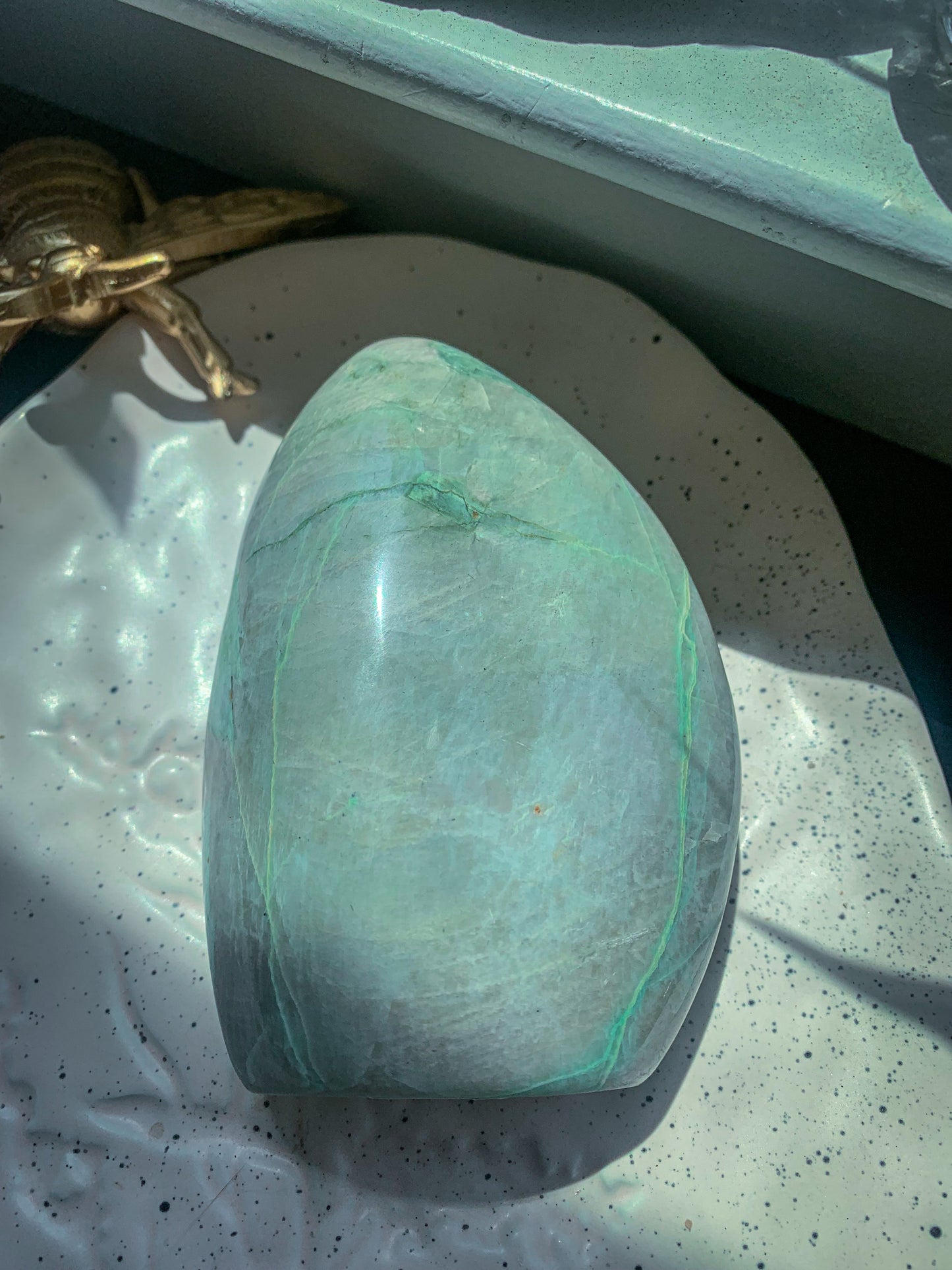 Green Moonstone Garnierite Sphere