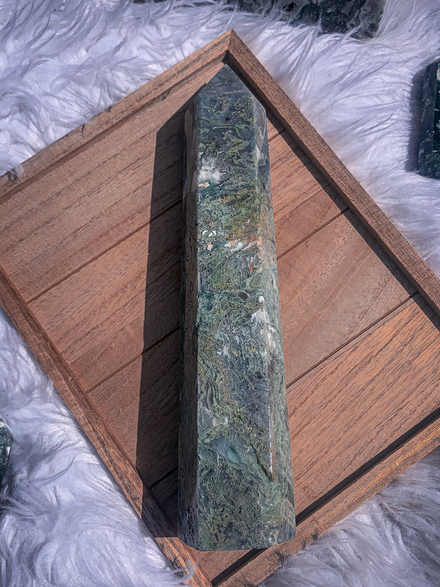 Moss Agate Tower - Large #B