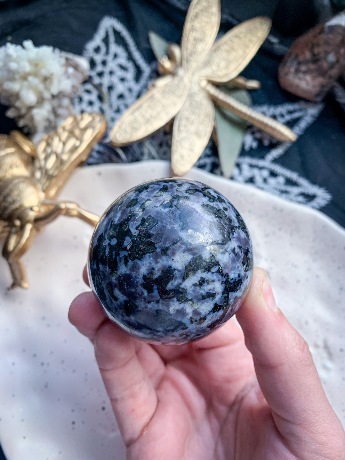 Indigo Gabbro Spheres