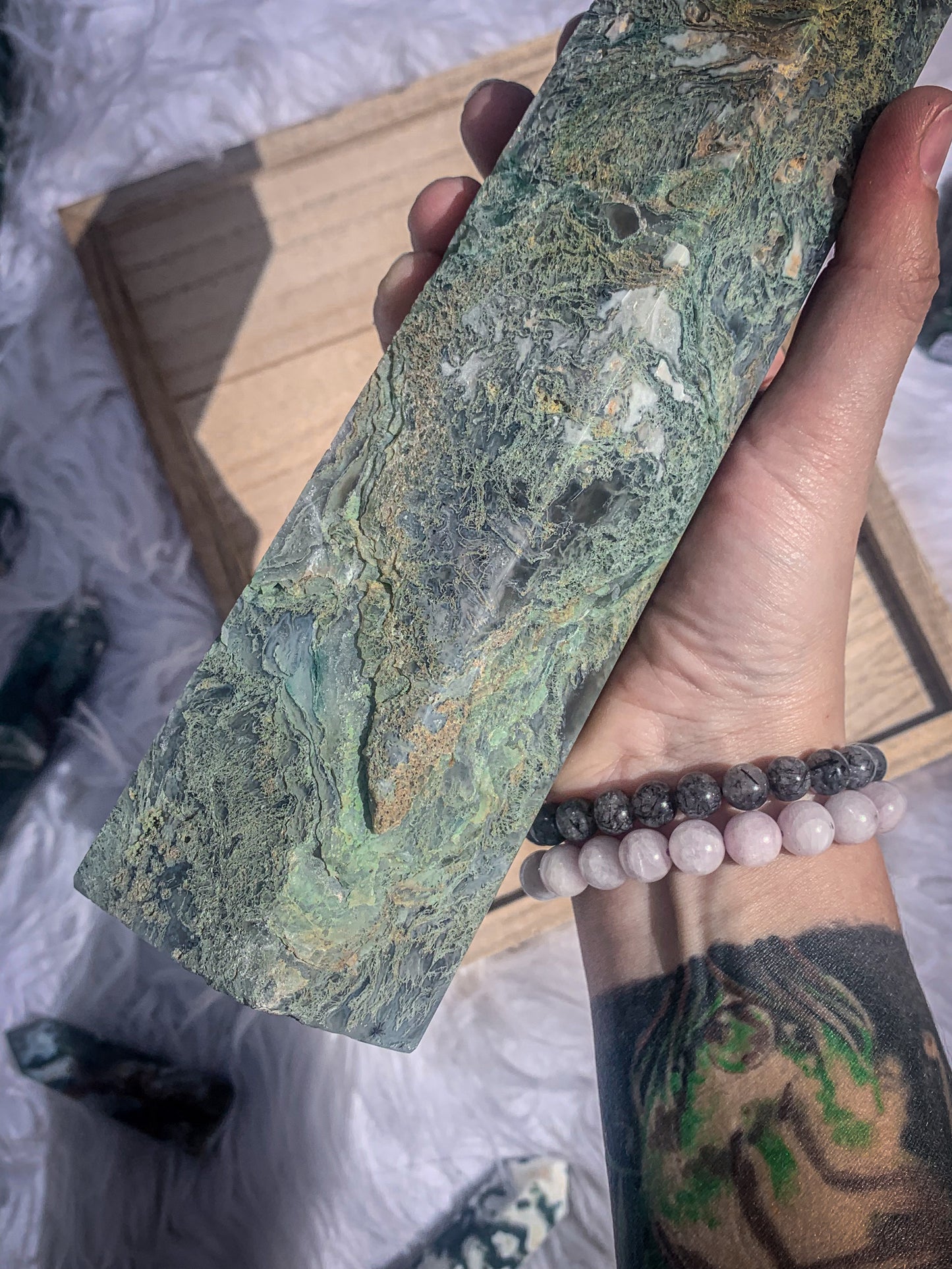 Moss Agate Tower - Large #B