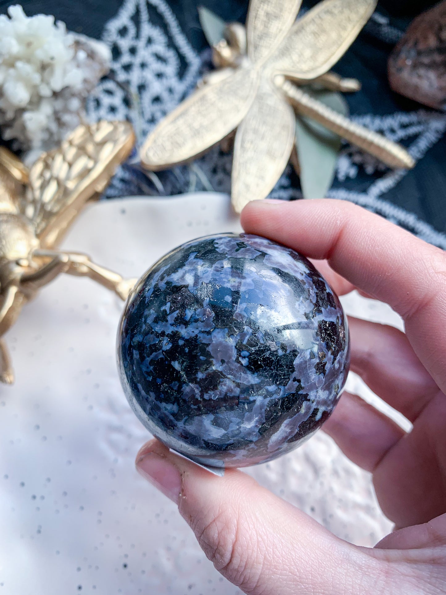 Indigo Gabbro Spheres