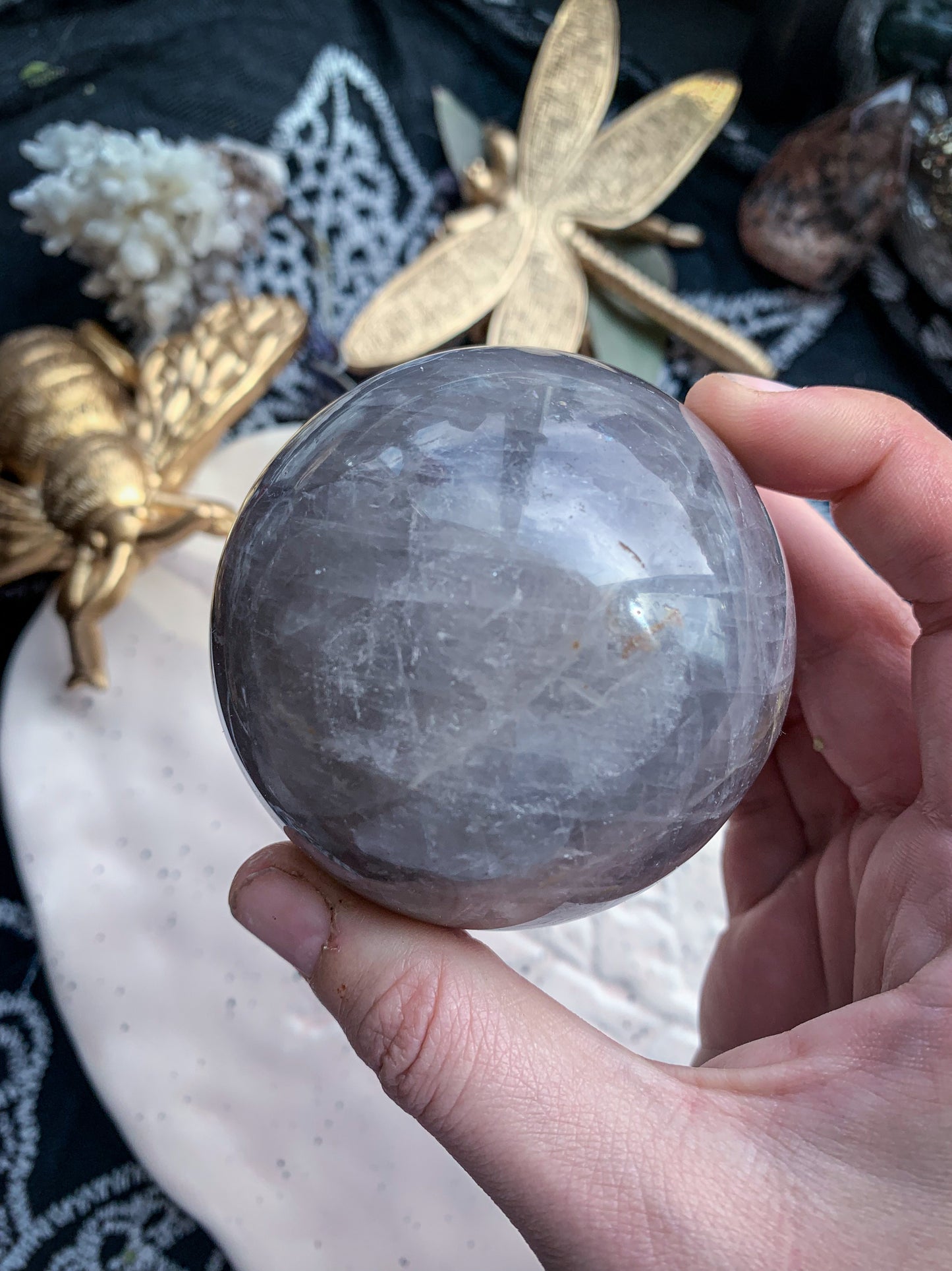 Blue Rose Quartz Sphere #C